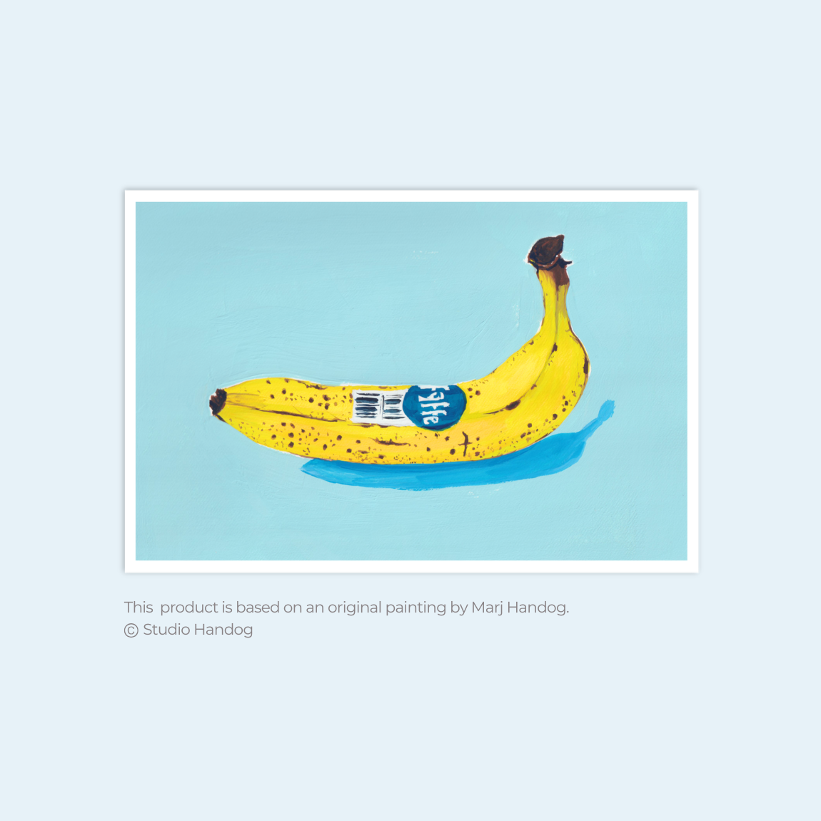 Studio Handog Banana Acrylic Keychain | Cute Fruit Gouache Artwork